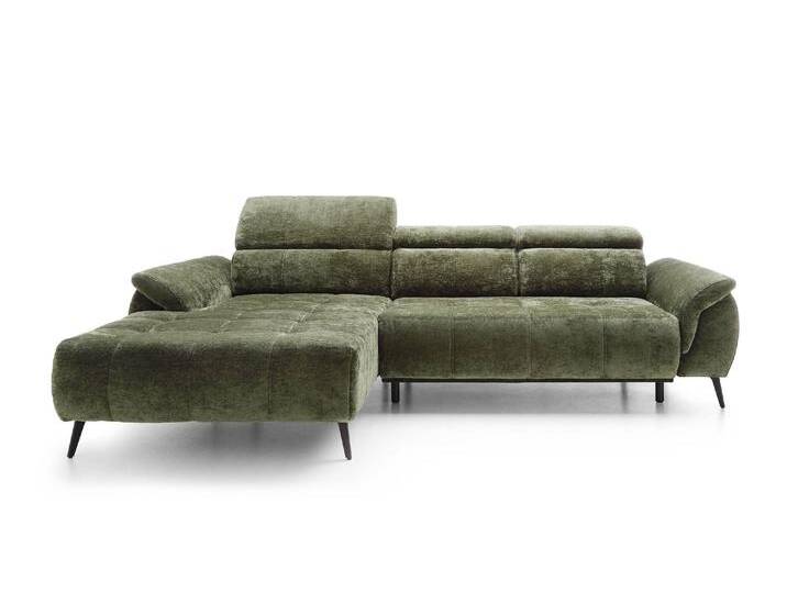 NADUVI Collection Ecksofa Germai links Grün Chenille 286x98x108 cm NADUVI von naduvi