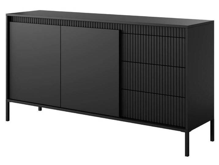 NADUVI Collection Kommode Allegro klein Schwarz Spanplatte 153.5x81.4x39.5 cm NADUVI von naduvi