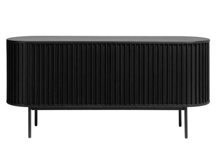 Selsey Design Kommode Orina Schwarz Holz 160x70x45 cm NADUVI von naduvi