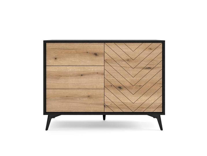 NADUVI Collection Kommode Renée 3 Schubladen Natur Klemmplatte 104x77x39 cm NADUVI von naduvi