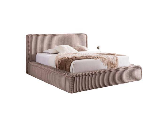 NADUVI Collection Mirras-Bettgestell aus breitem Rippenstoff 180 x 200 cm Braun Cord 244x222x36 cm NADUVI von naduvi
