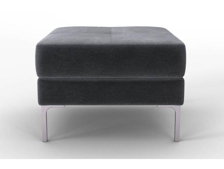 NADUVI Collection Pouf Rime Samt grau Samt 69x45x66 cm NADUVI von naduvi
