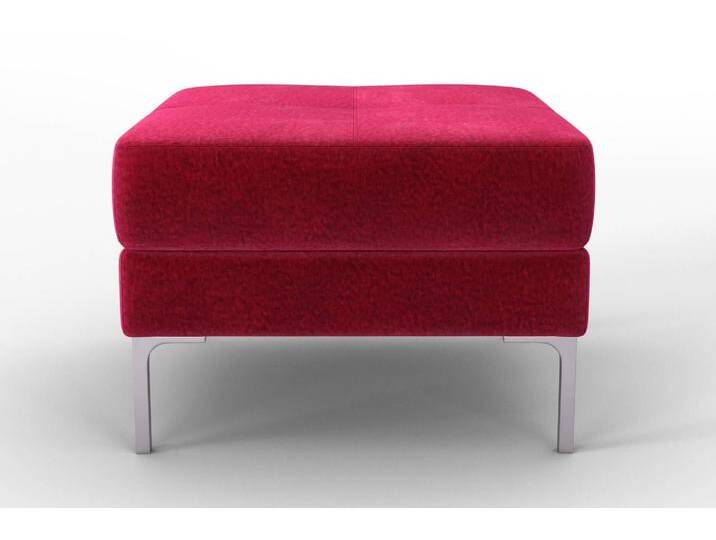NADUVI Collection Pouf Rime Samt rot Samt 69x45x66 cm NADUVI von naduvi
