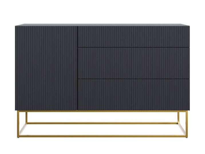 NADUVI Collection Wandschrank Vesper Schwarz Spanplatte 140x90x38 cm NADUVI von naduvi