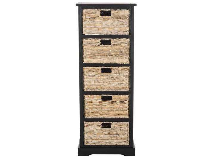 Safavieh Kommode Vedette mit geflochtenen Körben Schwarz Holz 34x117x43 cm NADUVI von naduvi