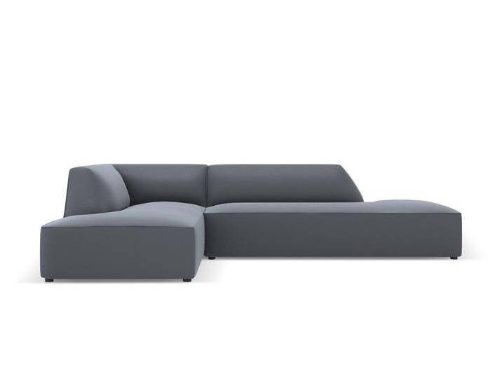 Windsor & Co 4-Sitzer-Ecksofa Sao links Kunstleder Blau Kunstleder 273x69x180 cm NADUVI von naduvi