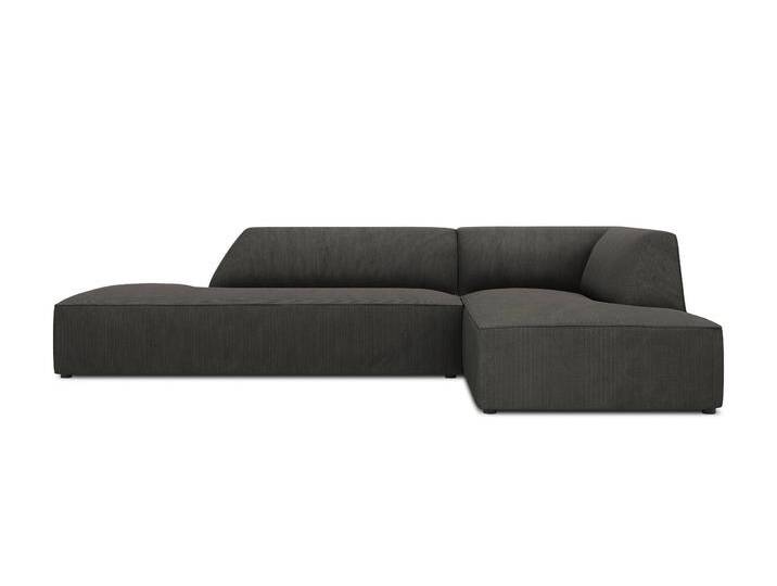 Windsor & Co 4-Sitzer-Ecksofa Sao rechts Cord Grau Cord 273x69x180 cm NADUVI von naduvi