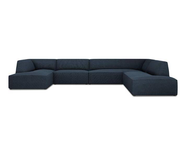 Windsor & Co U-Sofa Sao rechts Blau Polyester 366x69x273 cm NADUVI von naduvi