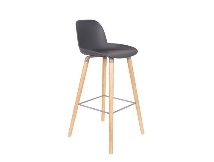 Zuiver 2er-Set Barhocker Albert Kuip grau Metall 47x98x47 cm NADUVI von naduvi