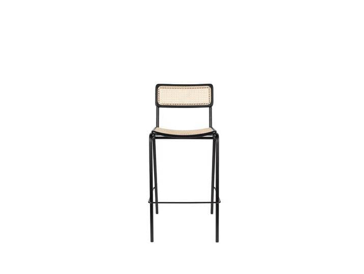 Zuiver 2er-Set Barhocker Jort Rattan Schwarz Plastik 52x106x47 cm NADUVI von naduvi
