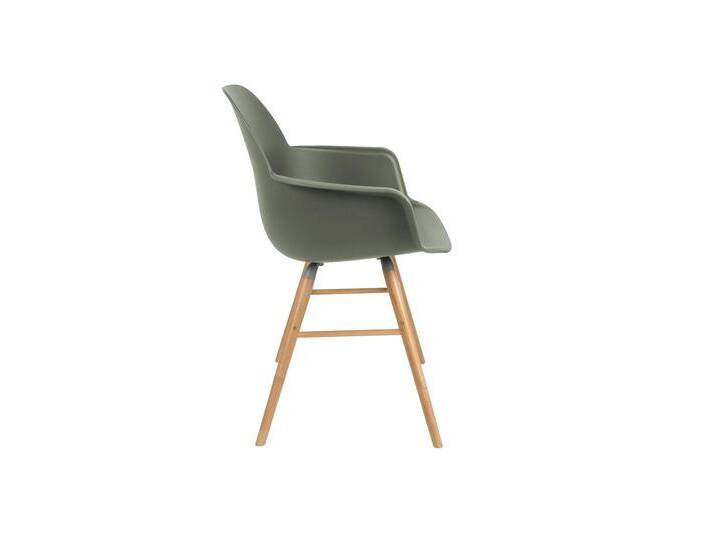 Zuiver 2er-Set Esszimmerstühle Albert Kuip grün Plastik 59x81x55 cm NADUVI von naduvi