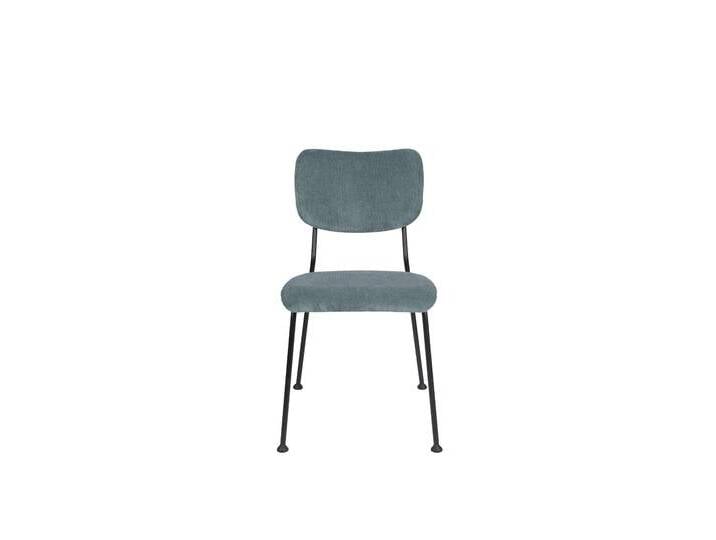 Zuiver 2er-Set Esszimmerstühle Benson grau Polyester 56x81x47 cm NADUVI von naduvi