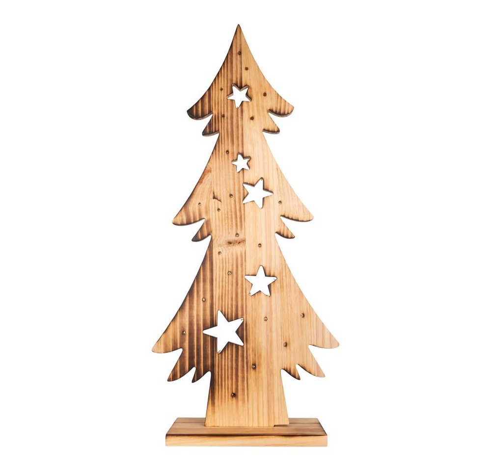 näve Dekolicht, Weihnachtsbaum LED Deko XMAS Holz Kiefer Innen- und Außen IP44 H 80 cm von näve