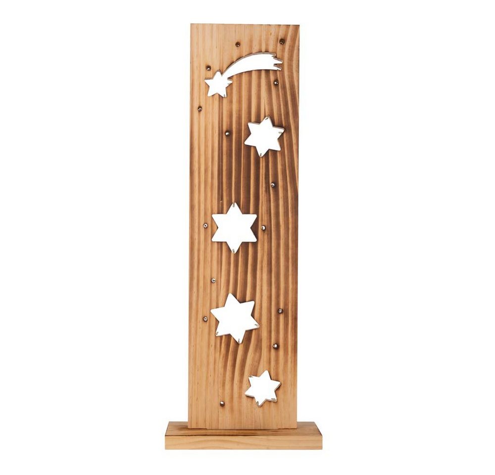 näve Dekolicht, Weihnachtsdeko Sternenmuster LED XMAS Wohnzimmerdeko Holzdeko Kiefer H von näve