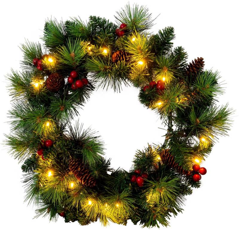 näve LED-Leuchtzweig, 20x LED 2800K,Timer,warmweiß,incl. Kupferdraht-Lichterkette von näve