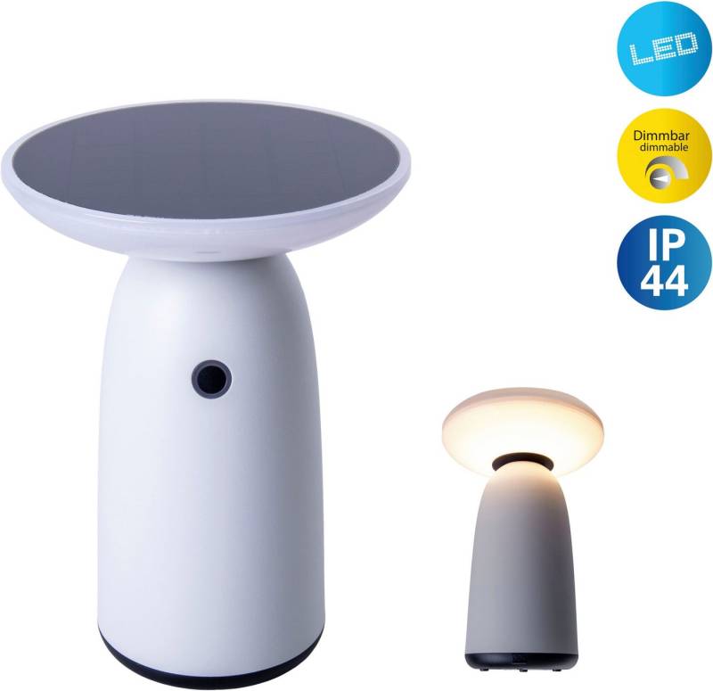 näve LED Solarleuchte Ada, LED fest integriert, Warmweiß, Stufenweise dimmbar, inkl. USB-C-Kabel (Batterien= von näve