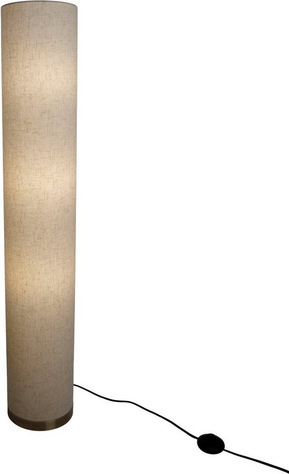 näve Stehlampe Beate, Ein-/Ausschalter, ohne Leuchtmittel, Metall/Textil, exkl. 3x E27 max. 40W, Höhe: 110cm, Farbe: natur von näve