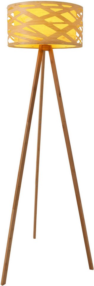 näve Stehlampe Finja, ohne Leuchtmittel, Dreibein, Schirm rund, Holzoptik mehrschichtig durchbrochen, 1x E27 näve Stehlampe Finja, ohne Leuchtmittel, Dreibein, Schirm rund, Holzoptik mehrschichtig durchbrochen, 1x E27 von näve