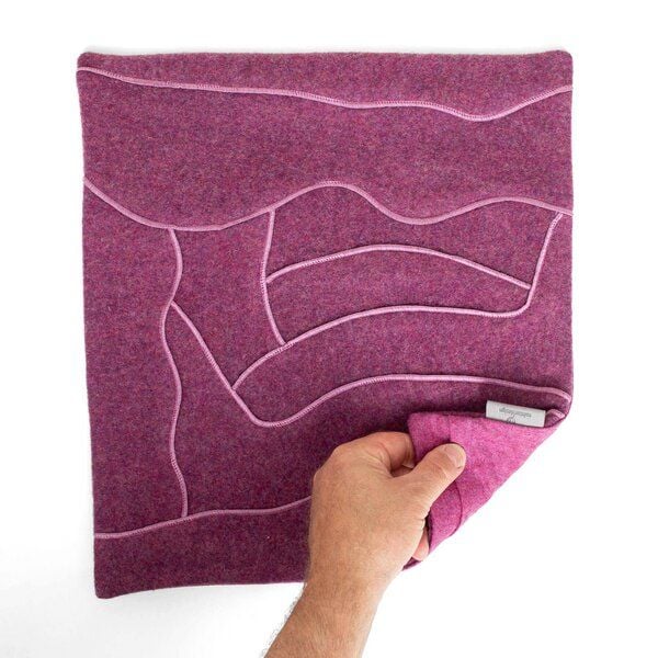 nahtur-design Dekokissen "zero-waste" aus kuscheliger Schurwolle | Unikate von nahtur-design