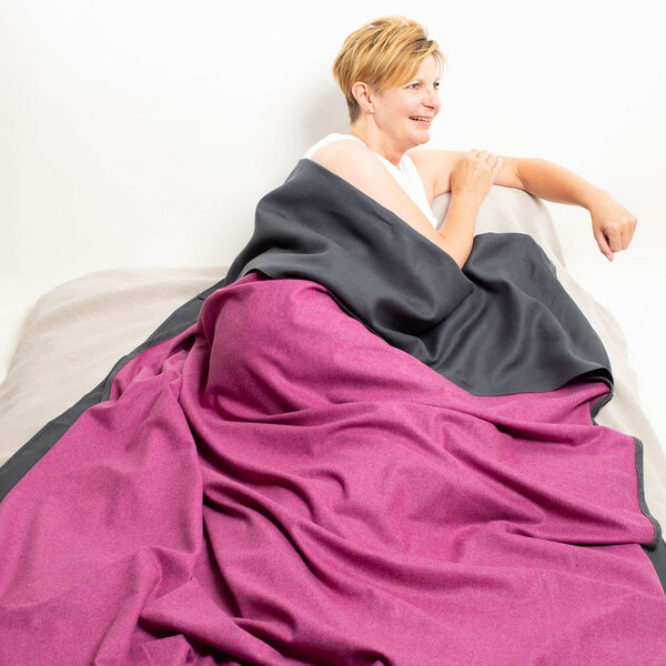 nahtur-design Kühlende Bettdecke | Leinenlaken und leichte Wolldecke aus Feinloden von nahtur-design