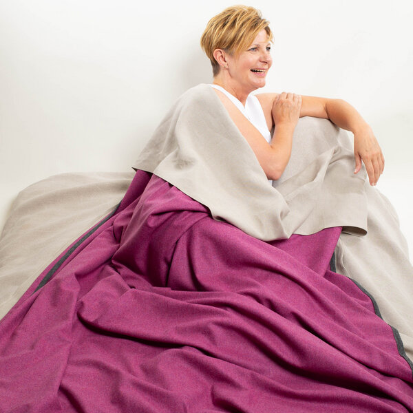 nahtur-design Kühlende Bettdecke | Leinenlaken und leichte Wolldecke aus Feinloden von nahtur-design
