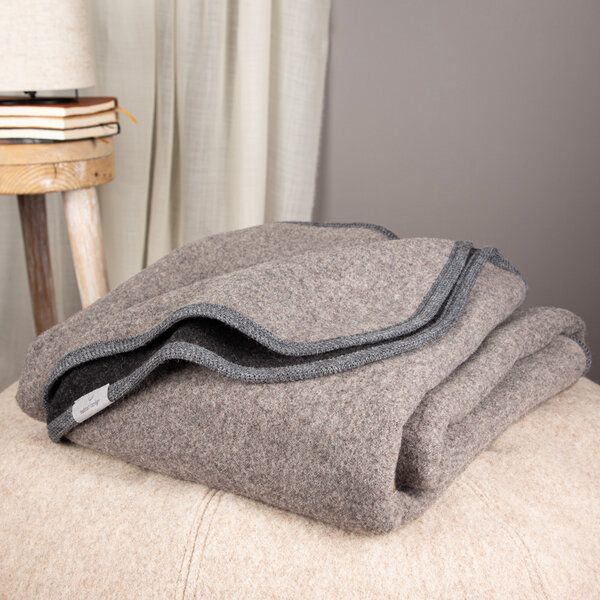 nahtur-design Lodendecke | Warme Wolldecke | Kuscheldecke aus 100% Schurwolle von nahtur-design