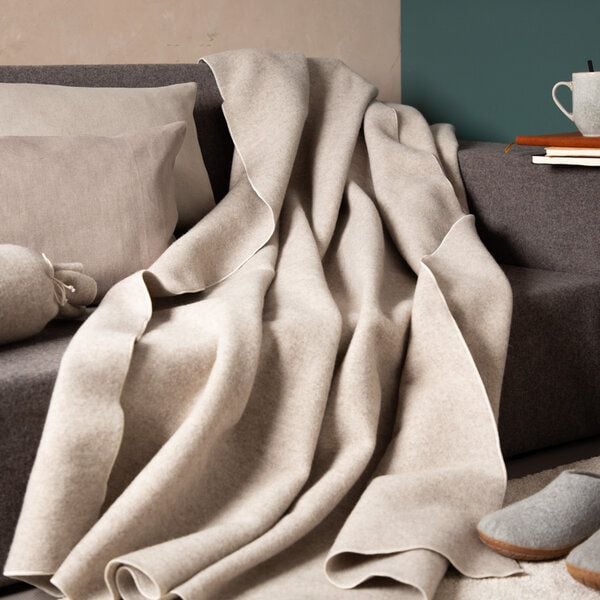 nahtur-design Premium Merino-Lodendecke | 100 % mongolische Merinowolle | ungefärbt von nahtur-design