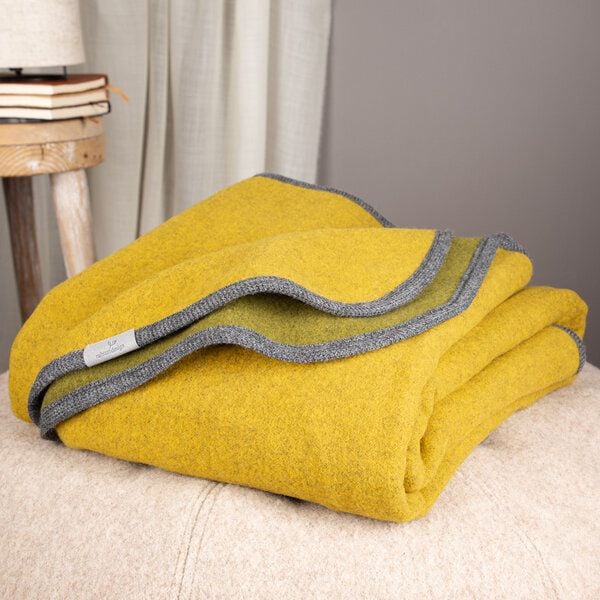 nahtur-design Lodendecke | Warme Wolldecke | Kuscheldecke aus 100% Schurwolle von nahtur-design