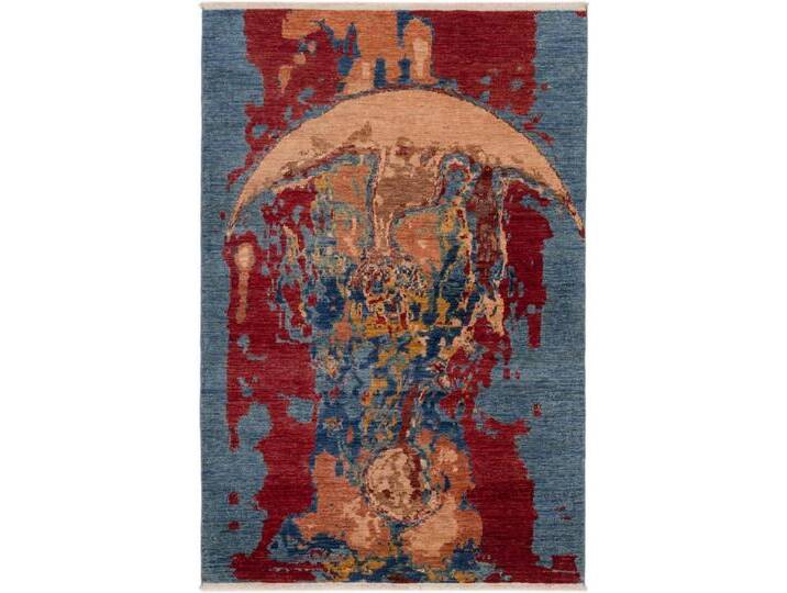 Arijana Design Teppich 124x183 Handgeknüpft Modern Orientteppich Designteppich Wolle von nain TRADING