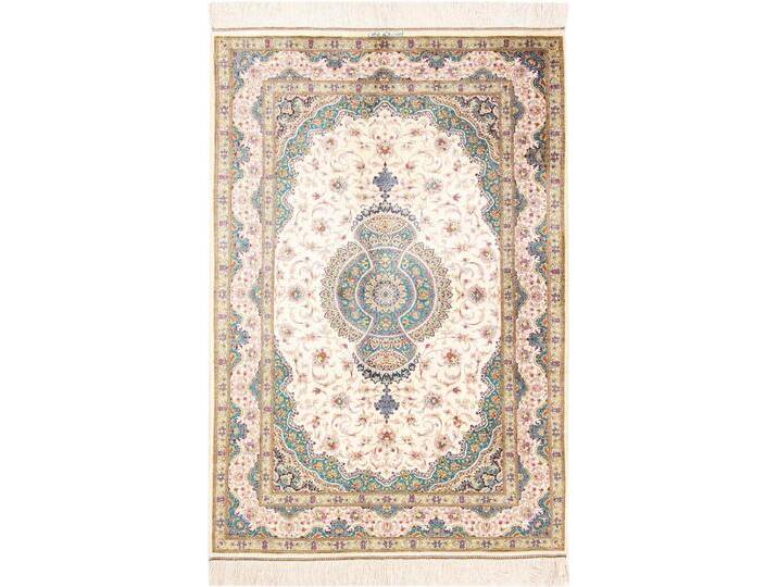 Ghom Seide Teppich 100x150 Handgeknüpft Orientteppich Perserteppich Seide von nain TRADING