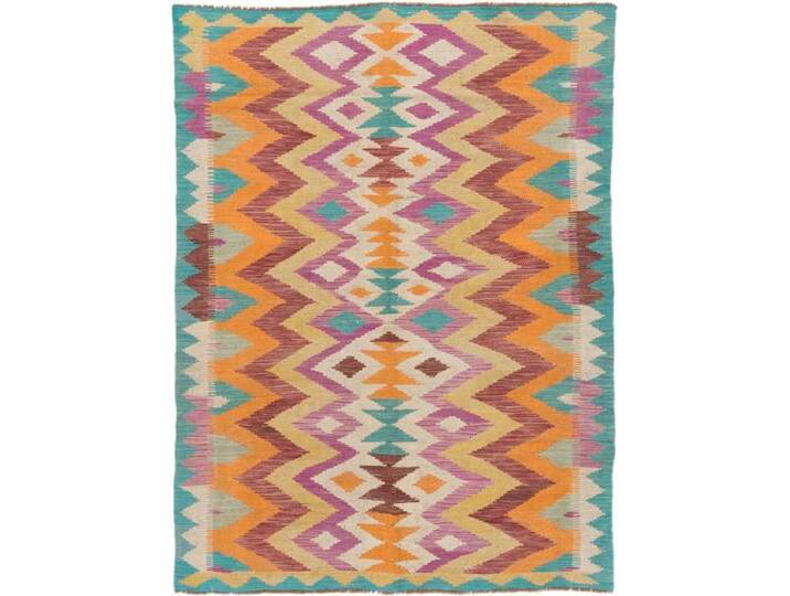 Kelim Afghan 193x146 Handgewebt Orientteppich von nain TRADING