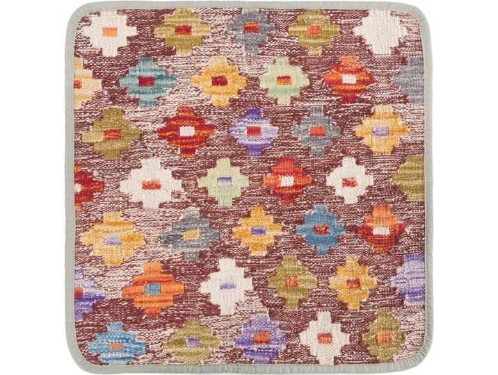Kelim Afghan Kissenbezug Teppich 45x45 Handgeknüpft Orientteppich Quadratisch Wolle von nain TRADING