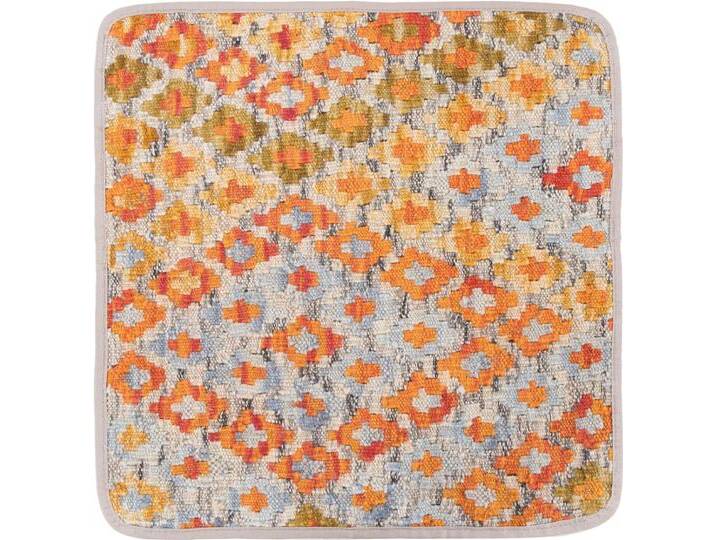 Kelim Afghan Kissenbezug Teppich 45x45 Handgeknüpft Orientteppich Quadratisch Wolle von nain TRADING