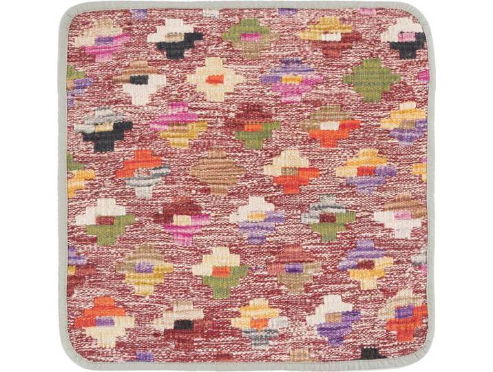 Kelim Afghan Kissenbezug Teppich 45x45 Handgeknüpft Orientteppich Quadratisch Wolle von nain TRADING