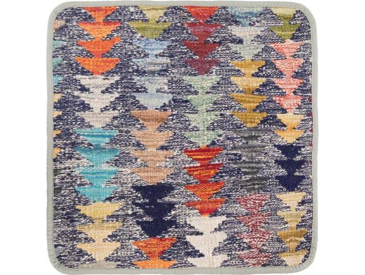 Kelim Afghan Kissenbezug Teppich 45x45 Handgeknüpft Orientteppich Quadratisch Wolle von nain TRADING