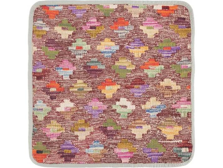 Kelim Afghan Kissenbezug Teppich 45x45 Handgeknüpft Orientteppich Quadratisch Wolle von nain TRADING