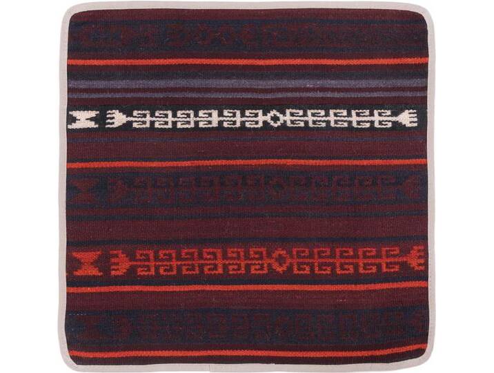 Kelim Afghan Kissenbezug Teppich 50x50 Handgeknüpft Orientteppich Quadratisch Wolle von nain TRADING