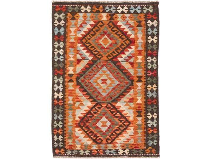 Kelim Afghan Teppich 80x116 Handgewebt Orientteppich Wolle von nain TRADING