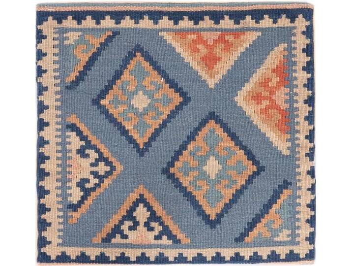 Kelim Fars Kissen Teppich 40x40 Handgeknüpft Orientteppich Perserteppich Quadratisch Wolle von nain TRADING