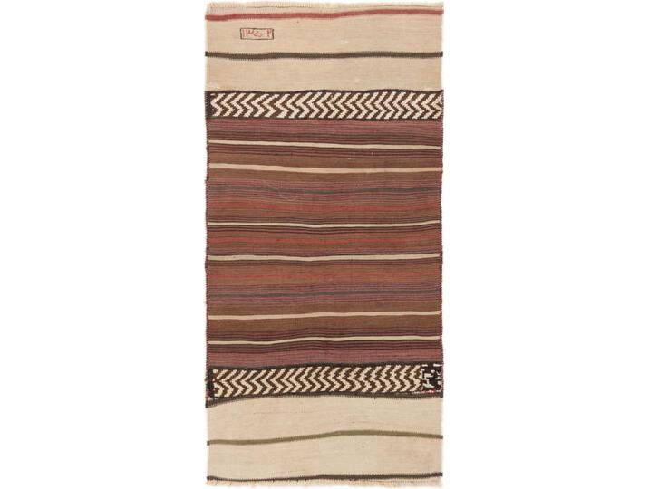 Kelim Fars Mafresh Teppich 88x190 Handgewebt Orientteppich Perserteppich Läufer Wolle von nain TRADING