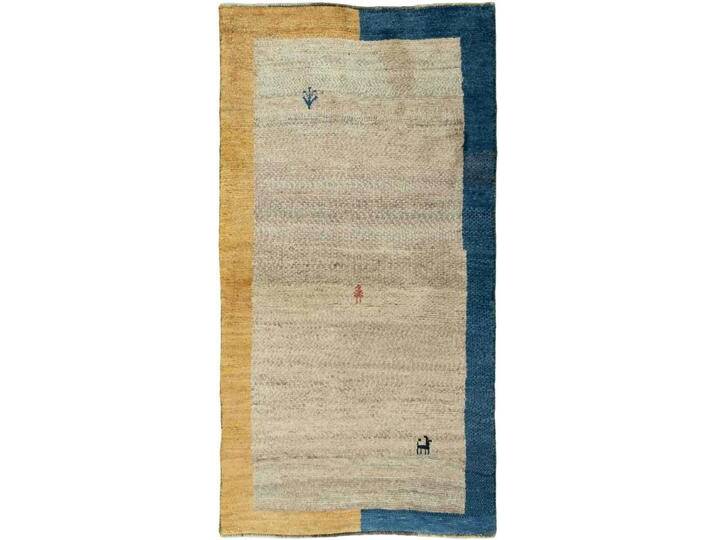 Perser Gabbeh Alt Teppich 82x160 Handgeknüpft Modern Orientteppich Perserteppich Läufer Wolle von nain TRADING