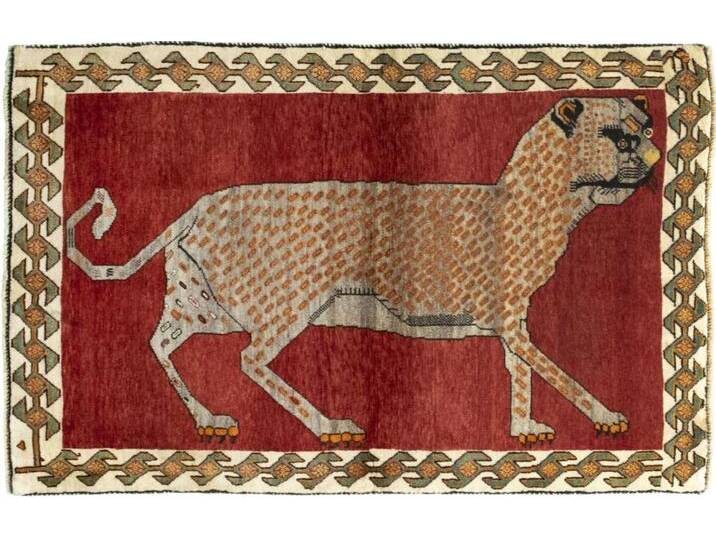 Perser Gabbeh Ghashghai Teppich 99x156 Handgeknüpft Modern Orientteppich Perserteppich Wolle von nain TRADING