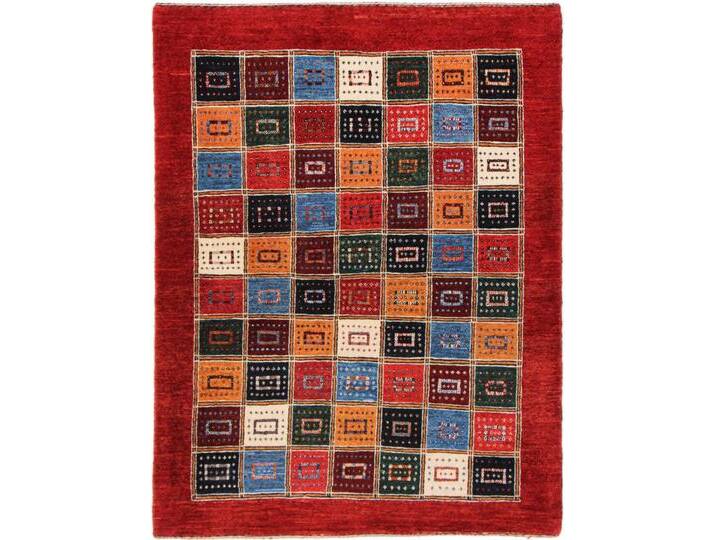 Perser Gabbeh Loribaft Nowbaft Teppich 111x141 Handgeknüpft Modern Orientteppich Perserteppich Wolle von nain TRADING