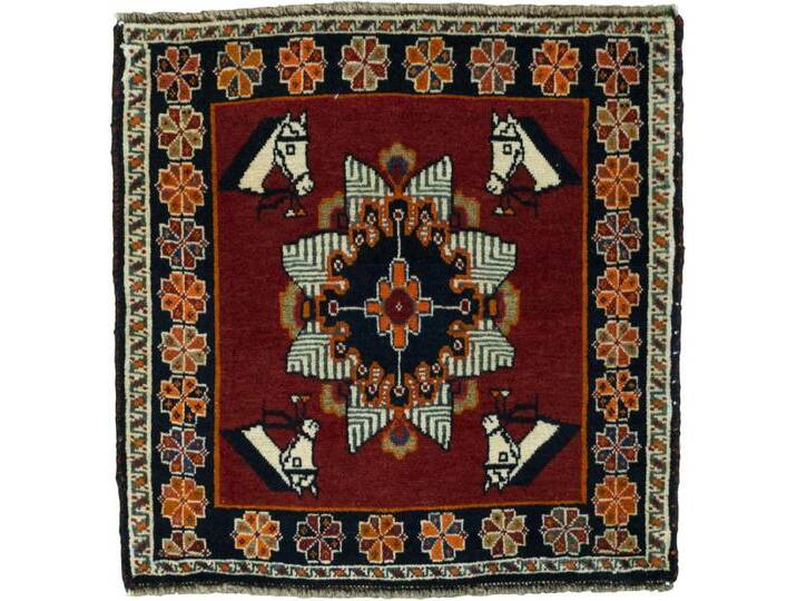 Shiraz Teppich 59x61 Handgeknüpft Orientteppich Perserteppich Quadratisch Wolle von nain TRADING