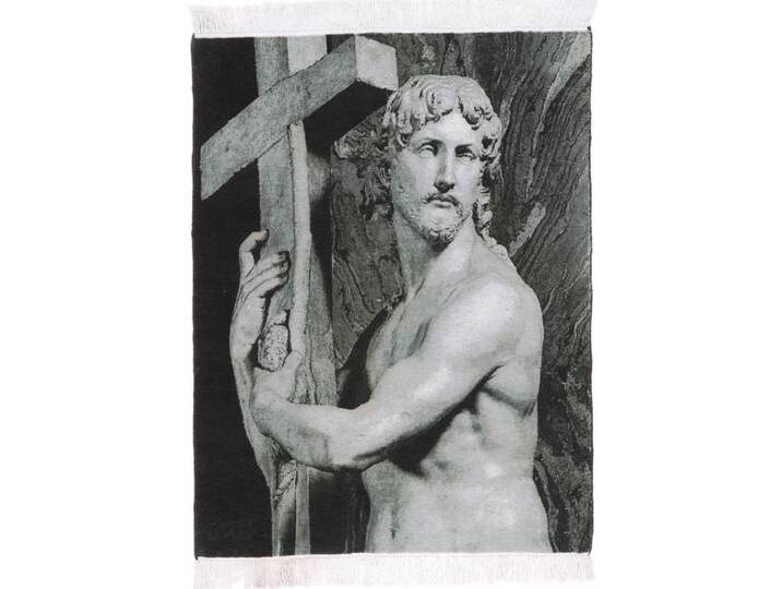 Täbriz 60Raj Bild Seidenkette Teppich 73x96 Handgeknüpft Orientteppich Perserteppich Wolle mit Seide von nain TRADING