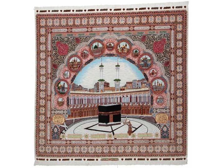 Täbriz Bild 50Raj Seidenkette Teppich 296x284 Handgeknüpft Orientteppich Perserteppich Quadratisch Wolle mit Seide von nain TRADING