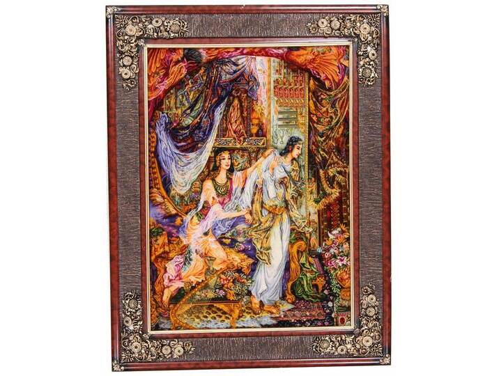 Täbriz Bild 50Raj Seidenkette Teppich 83x114 Handgeknüpft Orientteppich Perserteppich Wolle mit Seide von nain TRADING