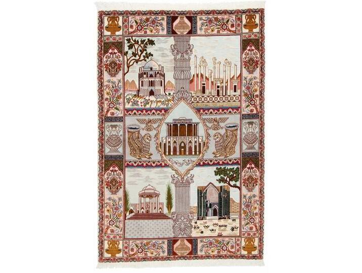 Täbriz Bild 50Raj Teppich 103x156 Handgeknüpft Orientteppich Perserteppich Wolle mit Seide von nain TRADING