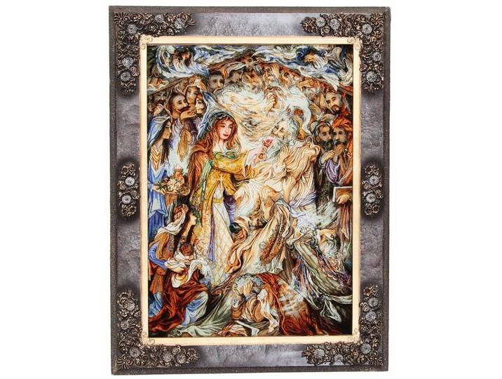 Täbriz Bild 50Raj Teppich 77x107 Handgeknüpft Orientteppich Perserteppich Wolle mit Seide von nain TRADING