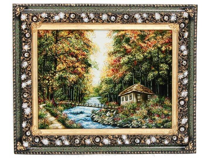 Täbriz Bild 50Raj Teppich 85x64 Handgeknüpft Orientteppich Perserteppich Wolle mit Seide von nain TRADING